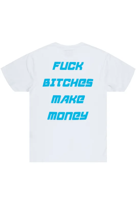 Book White/Blue Graphic T-Shirt sold by Rockstar Original