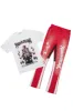 Deathrow White/Red T-Shirt/Stacked Flare Pant Set sold by Rockstar Original