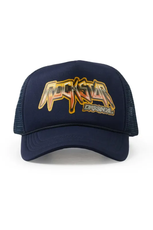 Ogen Navy Graphic Trucker Hat sold by Rockstar Original