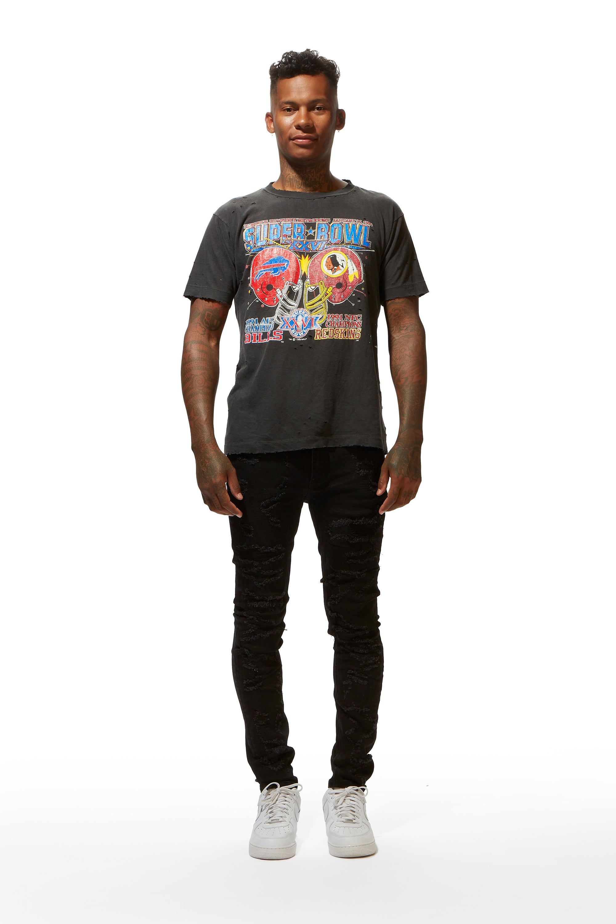 XXVI Black Oversized Graphic T-Shirt sold by Rockstar Original product image thumbnail 3