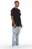 Radko Heather Grey Stacked Flare Cargo Pants sold by Rockstar Original