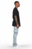 Radko Heather Grey Stacked Flare Cargo Pants sold by Rockstar Original
