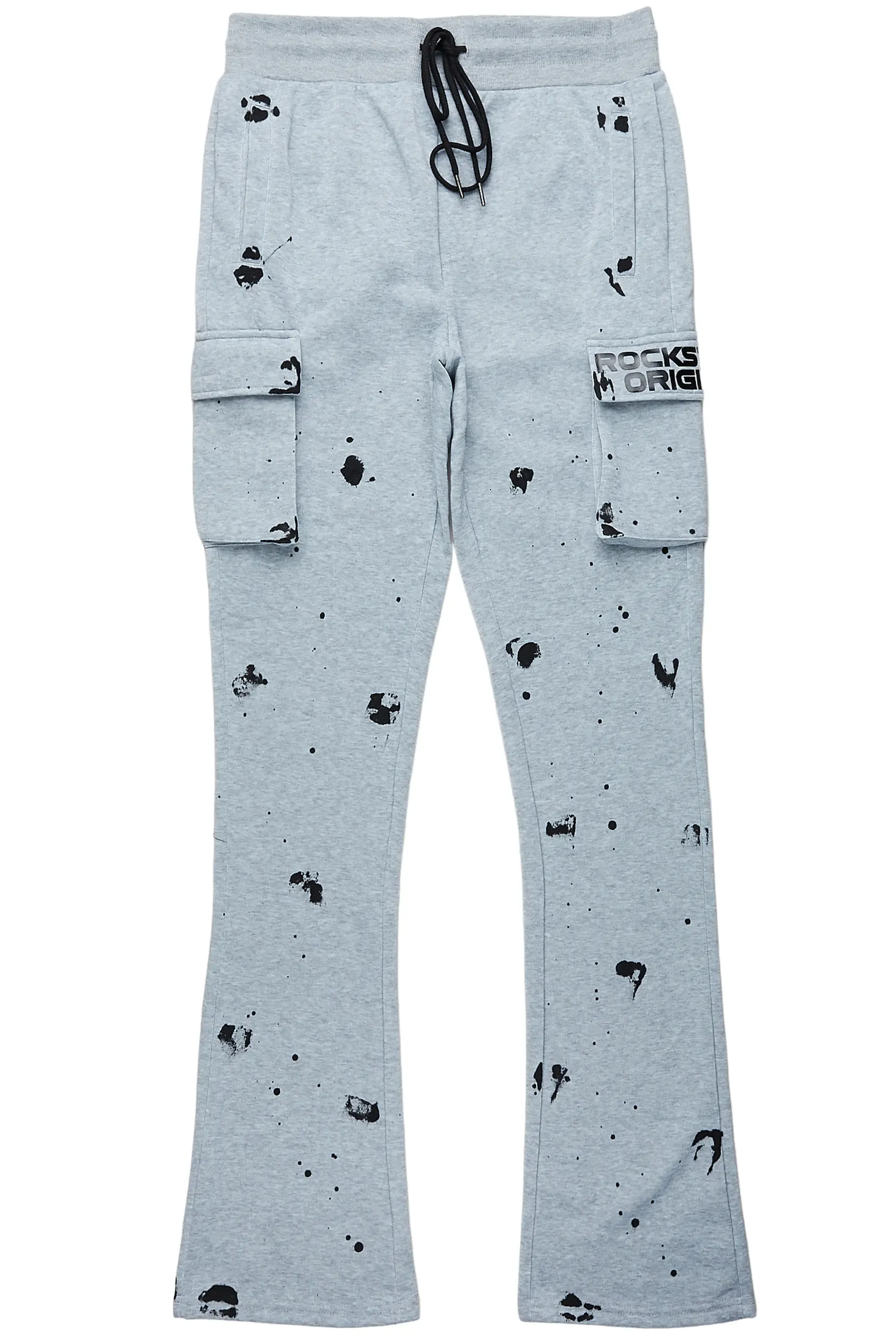 Radko Heather Grey Stacked Flare Cargo Pants sold by Rockstar Original product image thumbnail 2