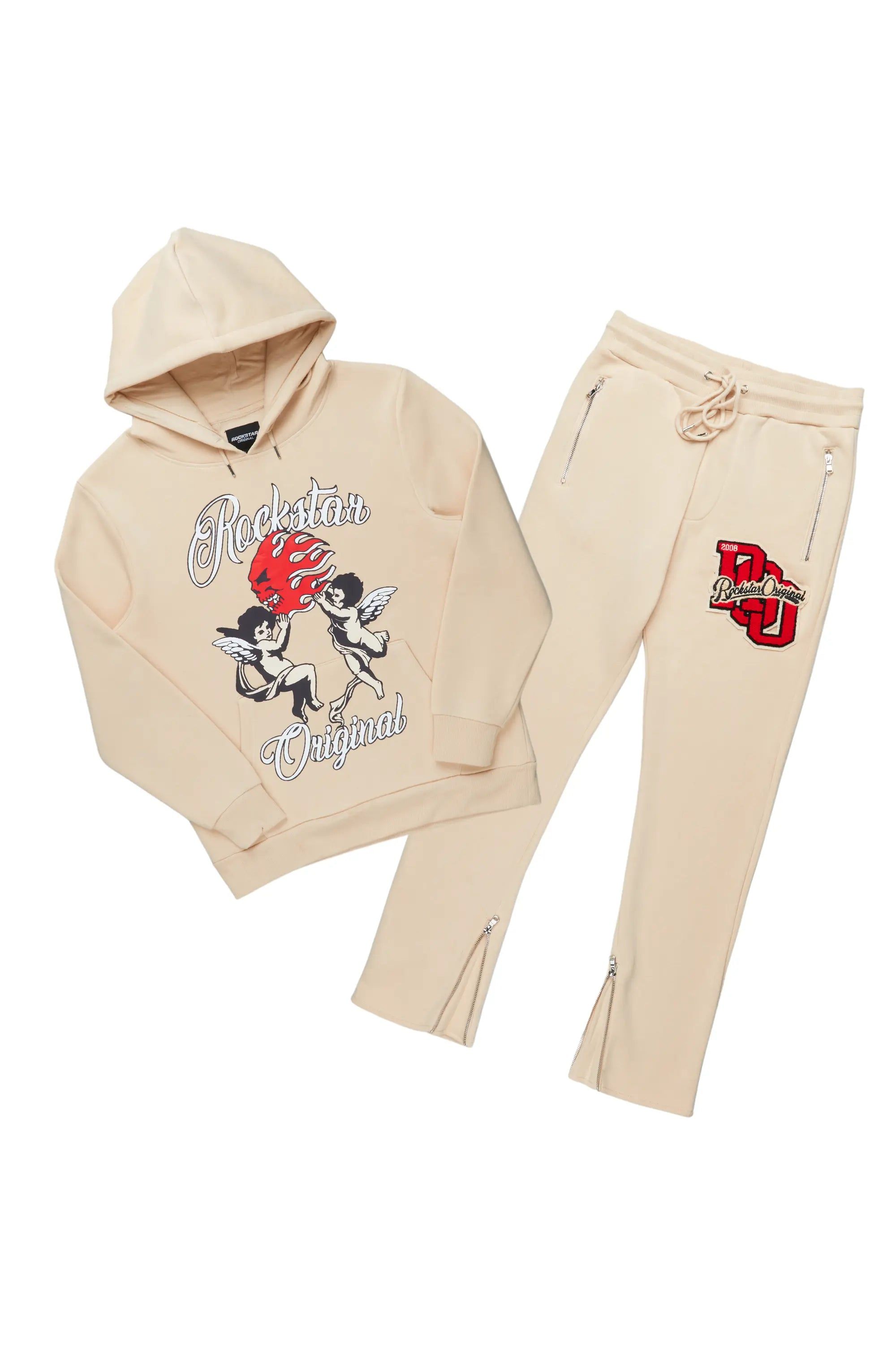 Angelo Beige Slim Fit Track Set sold by Rockstar Original product image thumbnail 2