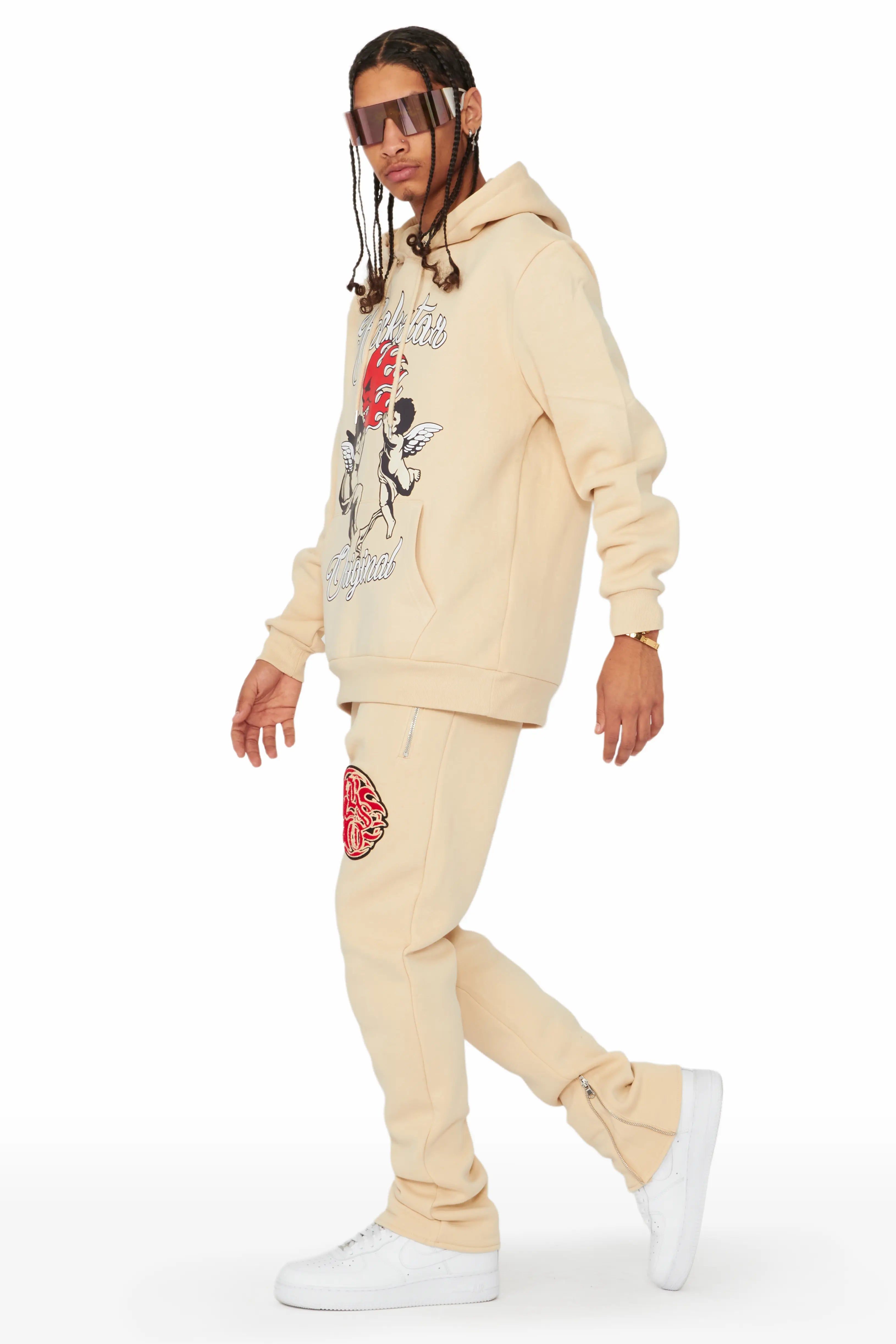 Angelo Beige Slim Fit Track Set sold by Rockstar Original product image thumbnail 5