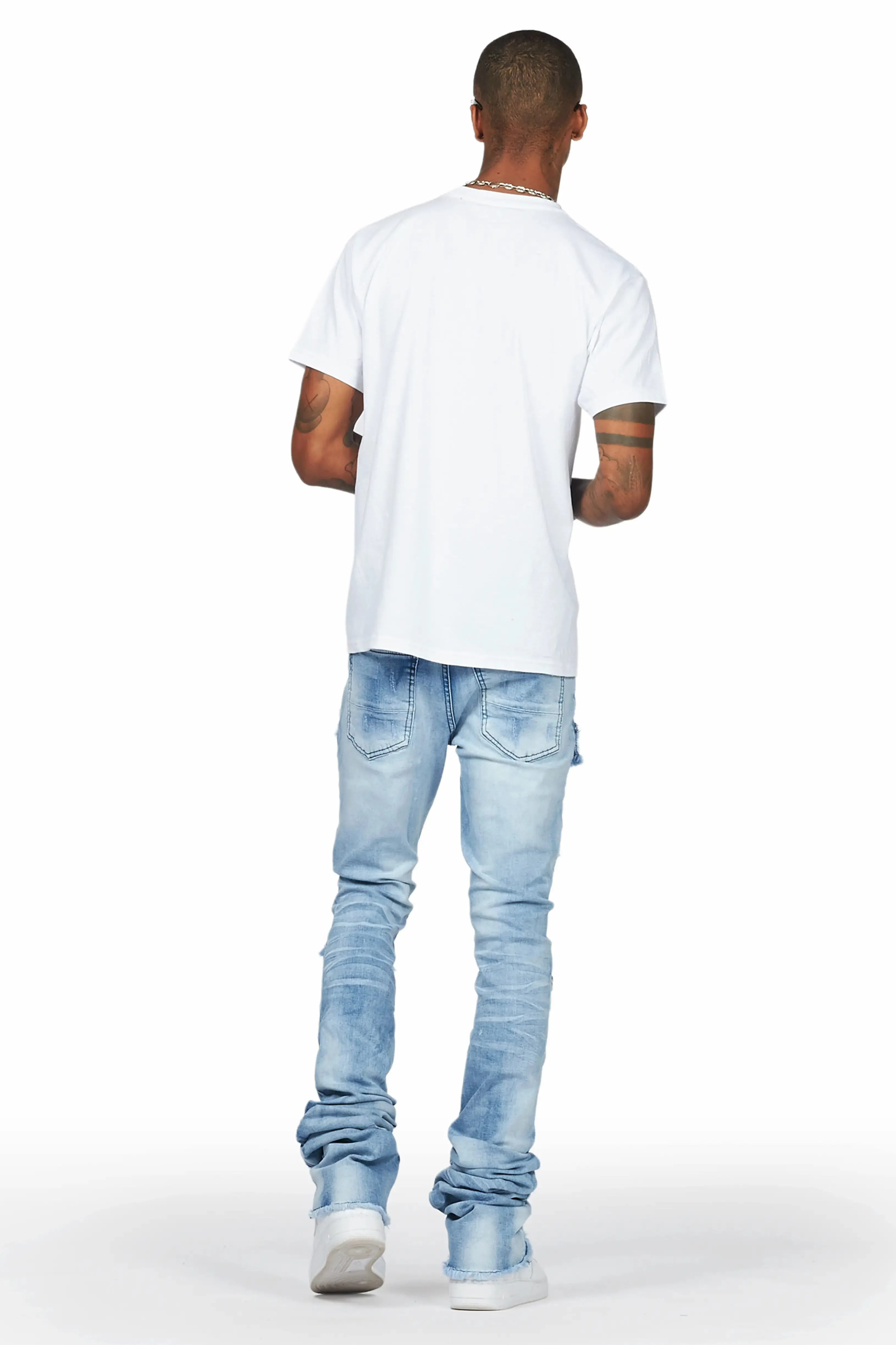 Japoo Blue Super Stacked Flare Jean sold by Rockstar Original product image thumbnail 5