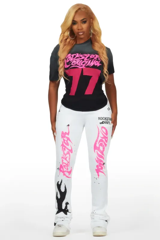 Tayonna Black/White T-Shirt Trackset sold by Rockstar Original