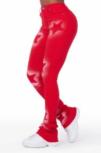 Stars In My Eyes Red Super Stacked Jean sold by Rockstar Original