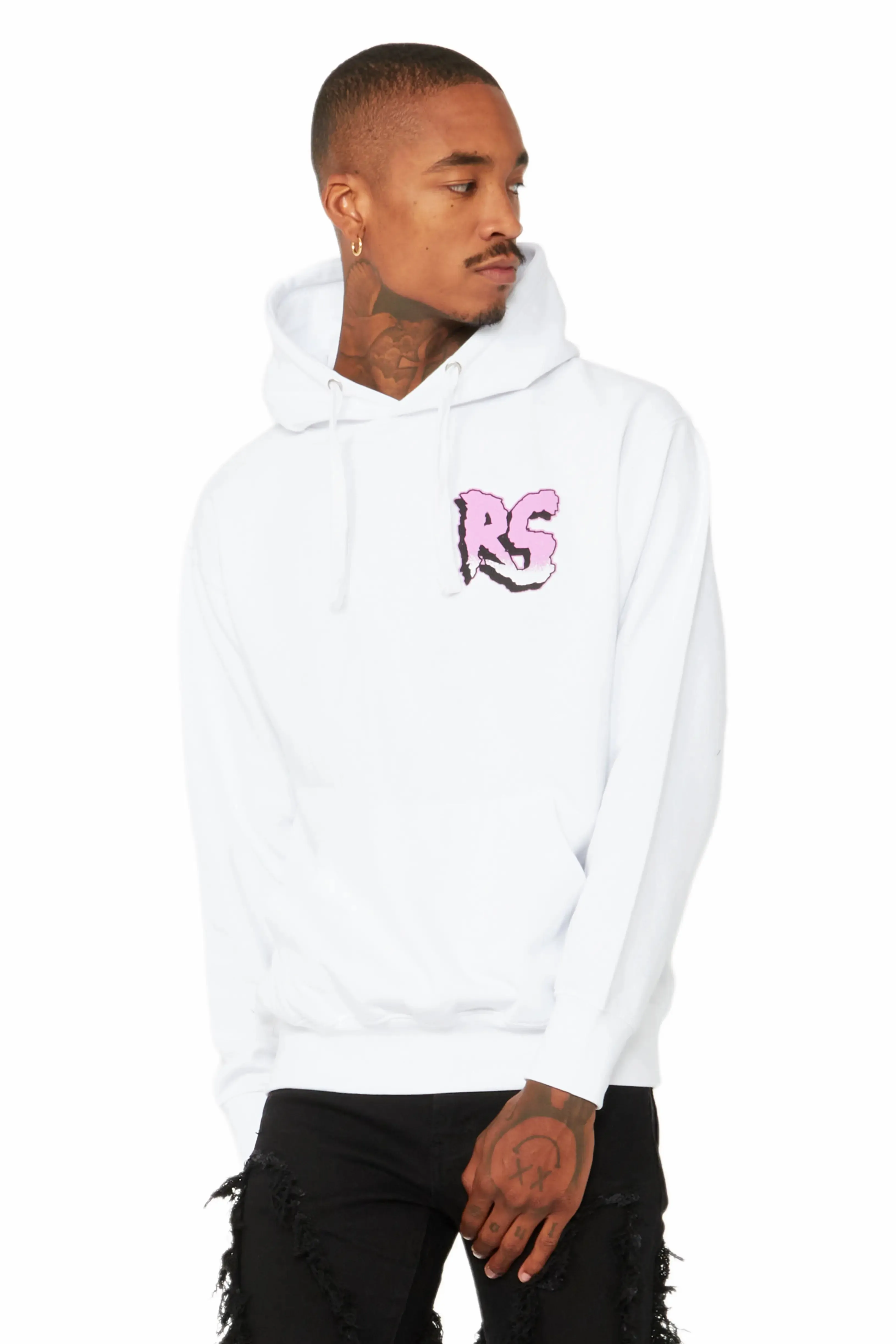 Krupshin White Graphic Hoodie sold by Rockstar Original product image thumbnail 3