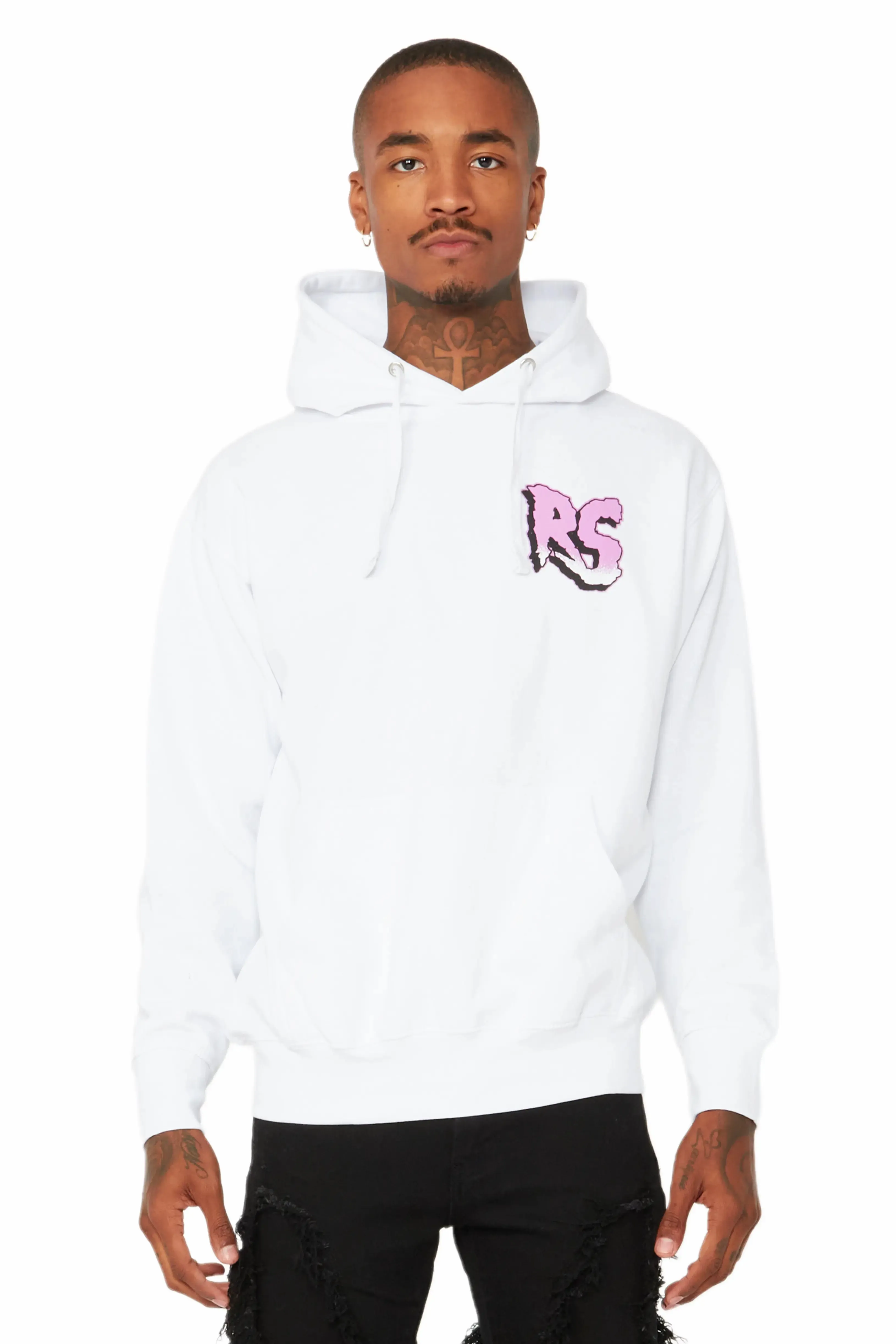 Krupshin White Graphic Hoodie sold by Rockstar Original