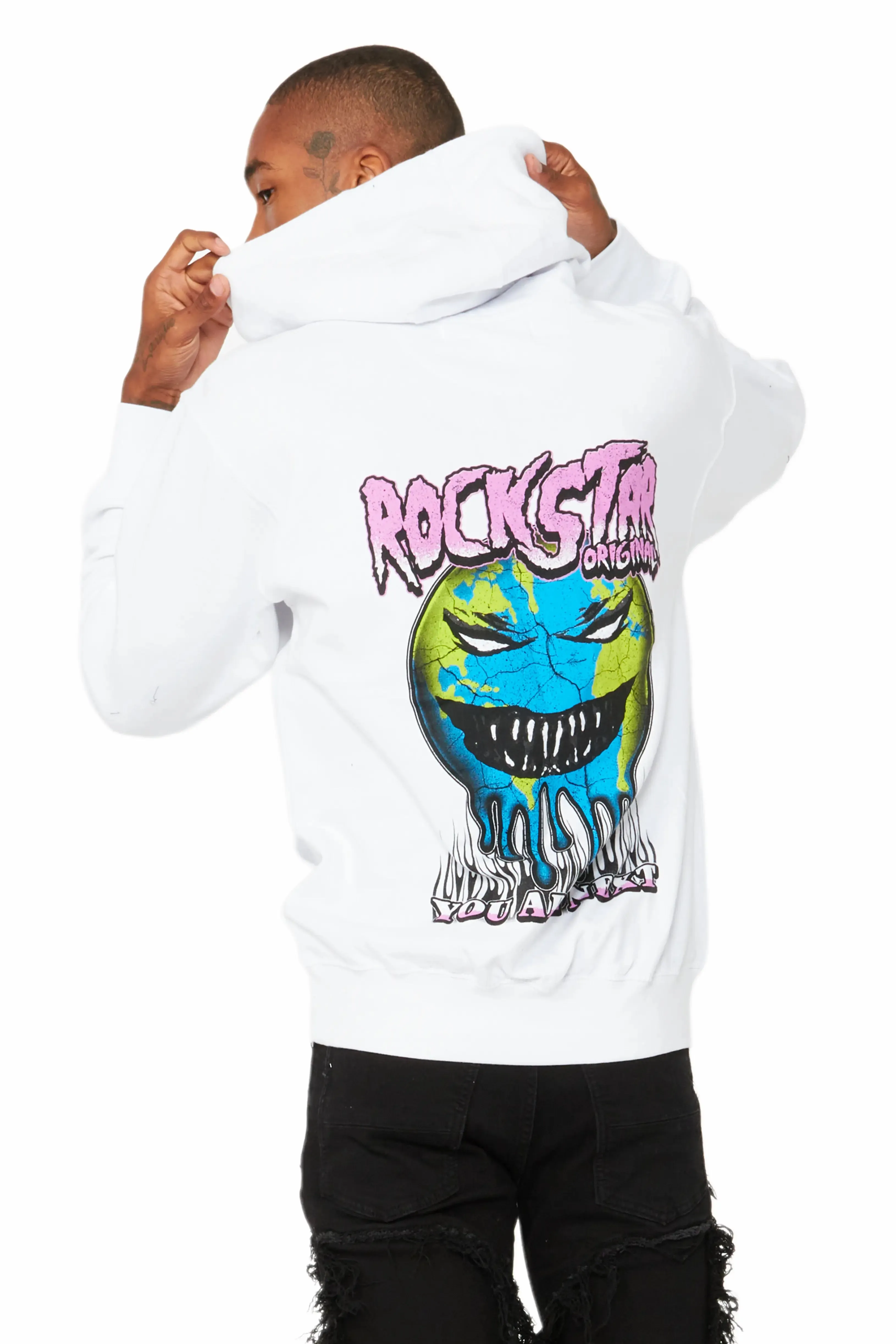 Krupshin White Graphic Hoodie sold by Rockstar Original product image thumbnail 4