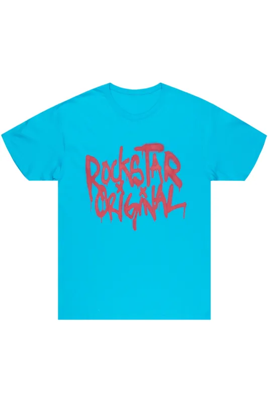 Nytron Light Blue Graphic T-Shirt sold by Rockstar Original