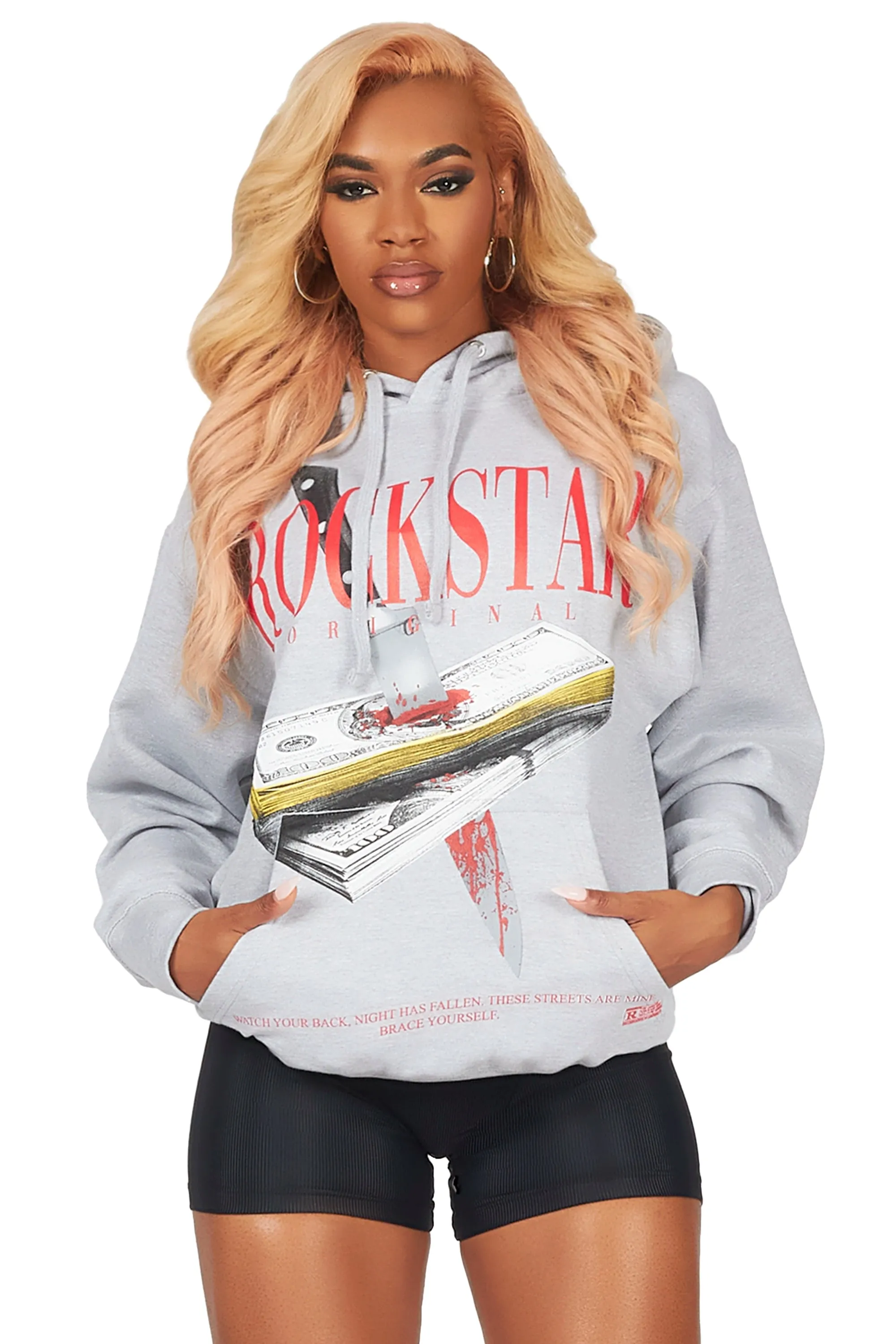 Sheridan Heather Grey Oversized Hoodie sold by Rockstar Original product image thumbnail 3