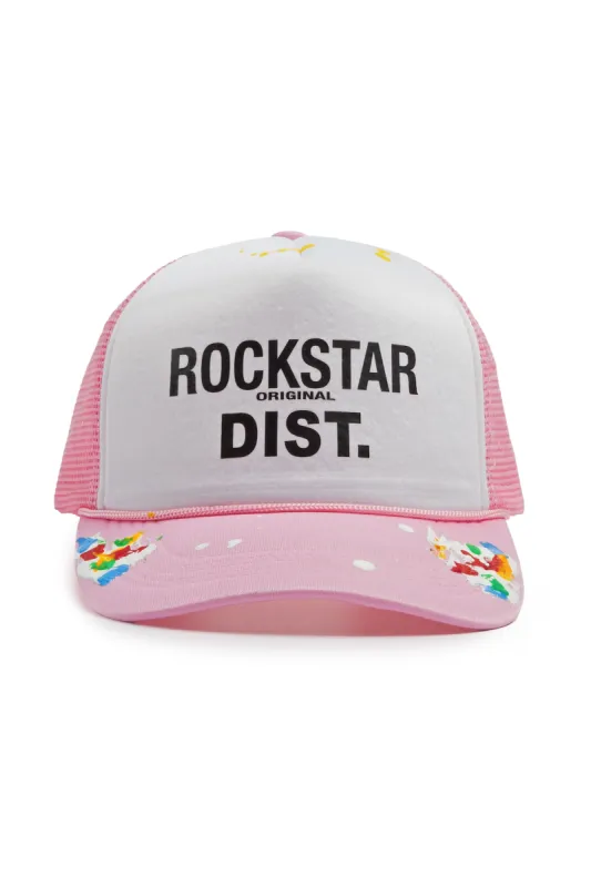 Neptune White/ Light Pink Trucker Hat sold by Rockstar Original