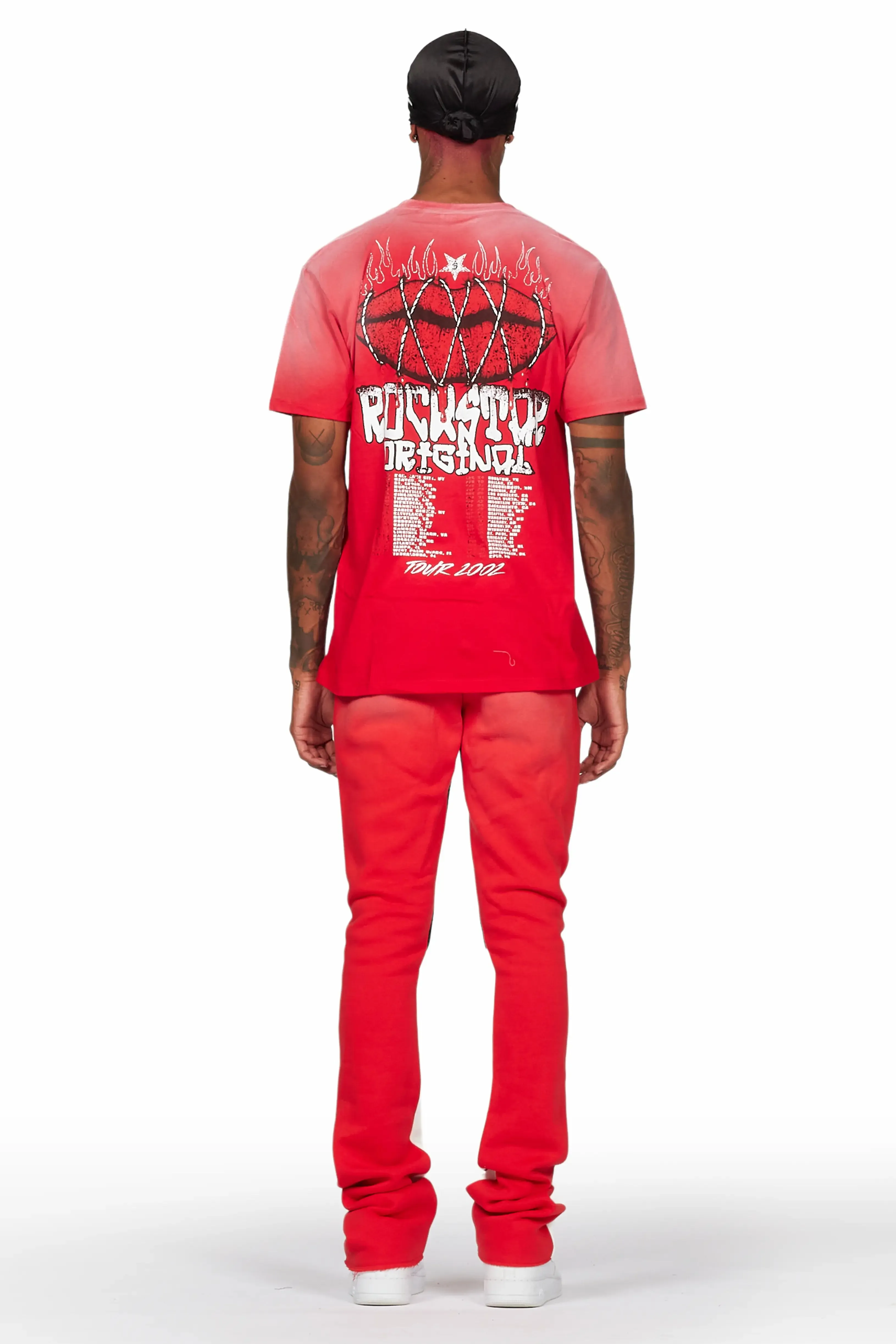 Kizzma Red T-Shirt/Stacked Flare Pant Set sold by Rockstar Original product image thumbnail 5
