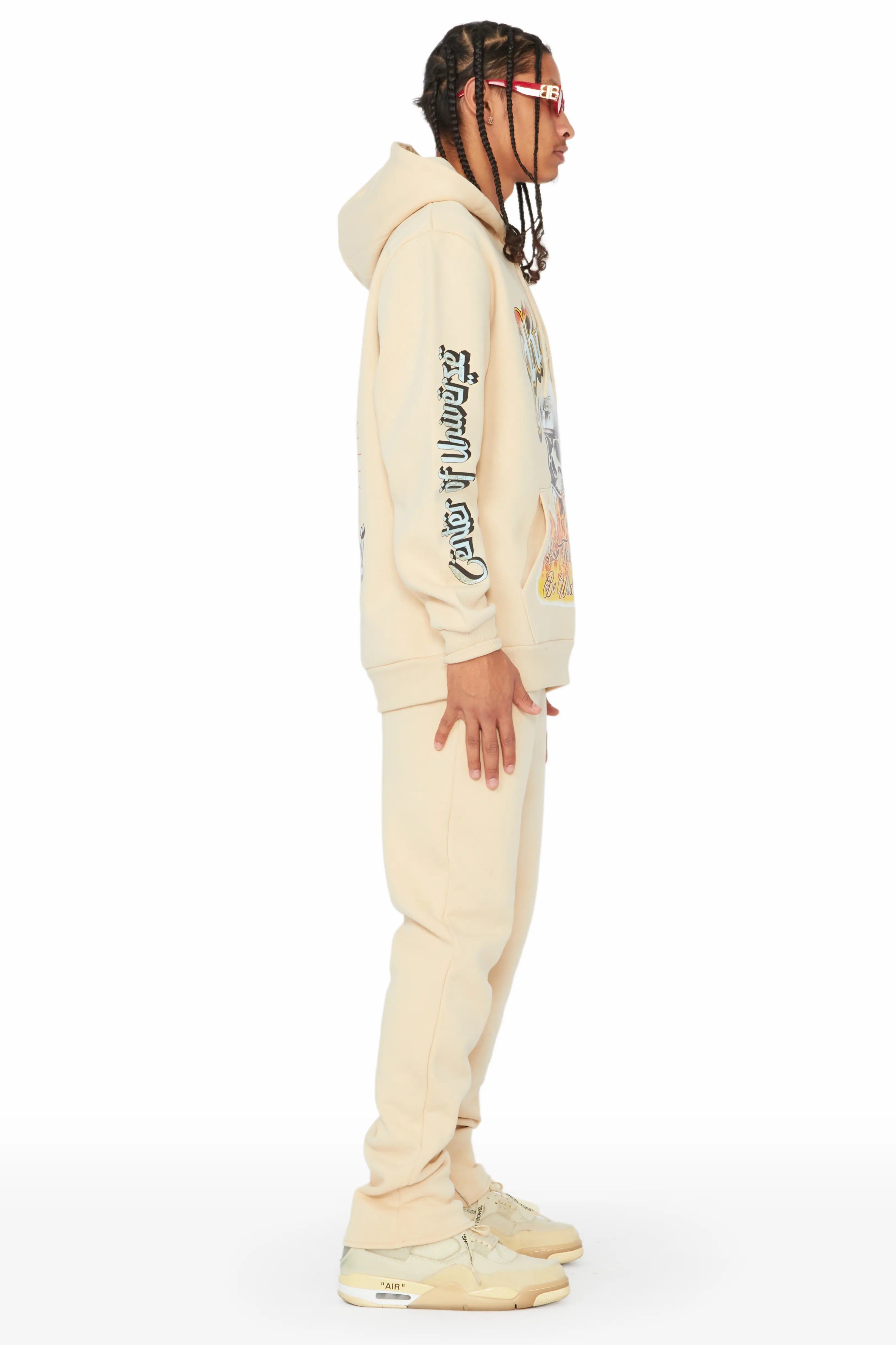 Alistair Beige Slim Fit Track Set sold by Rockstar Original product image thumbnail 3