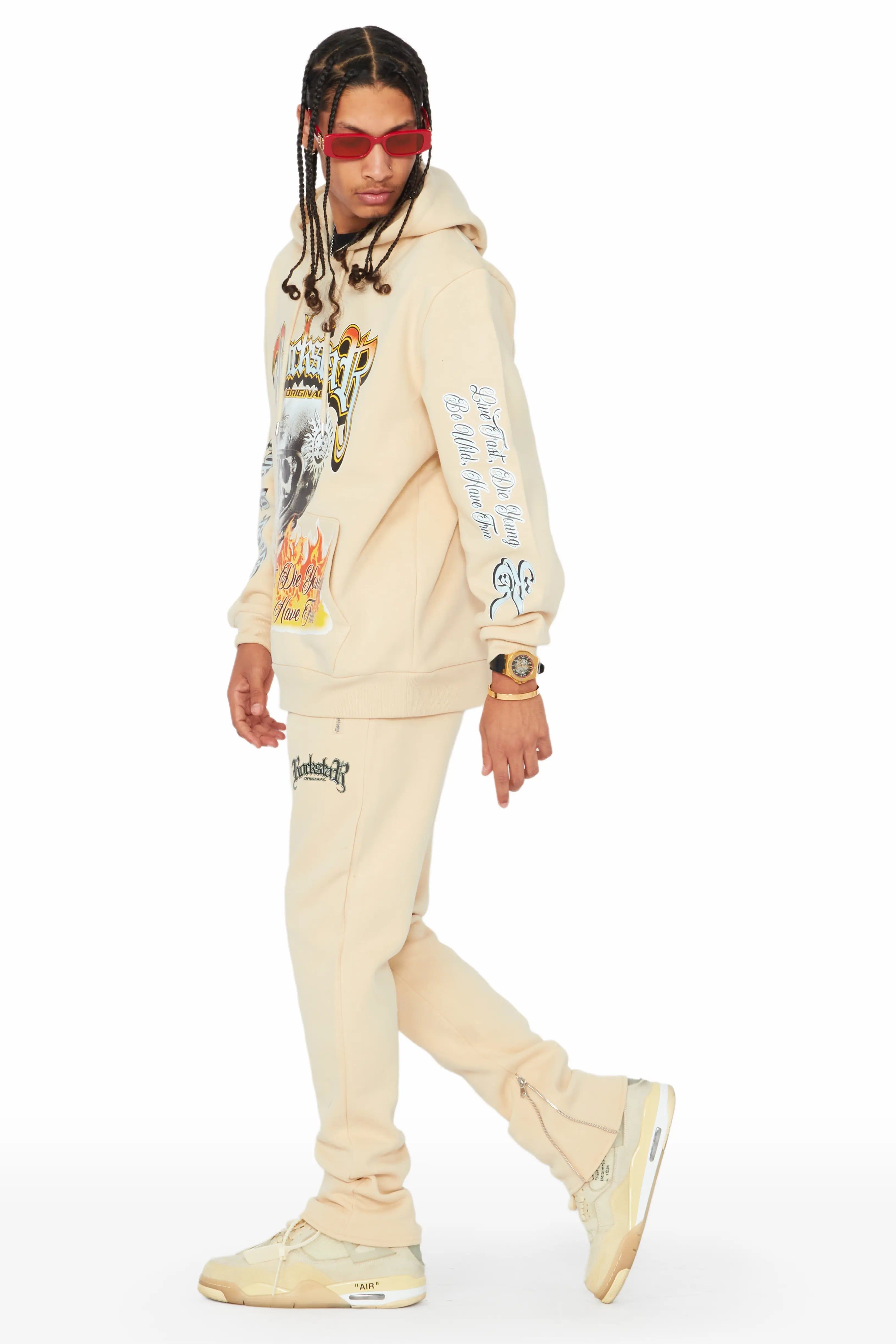 Alistair Beige Slim Fit Track Set sold by Rockstar Original product image thumbnail 2