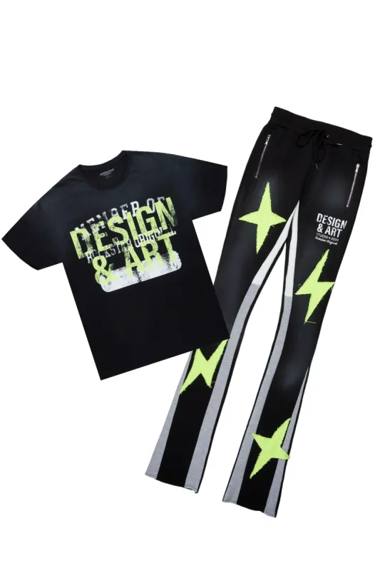 Darko Black T-Shirt/Stacked Flare Track Set sold by Rockstar Original