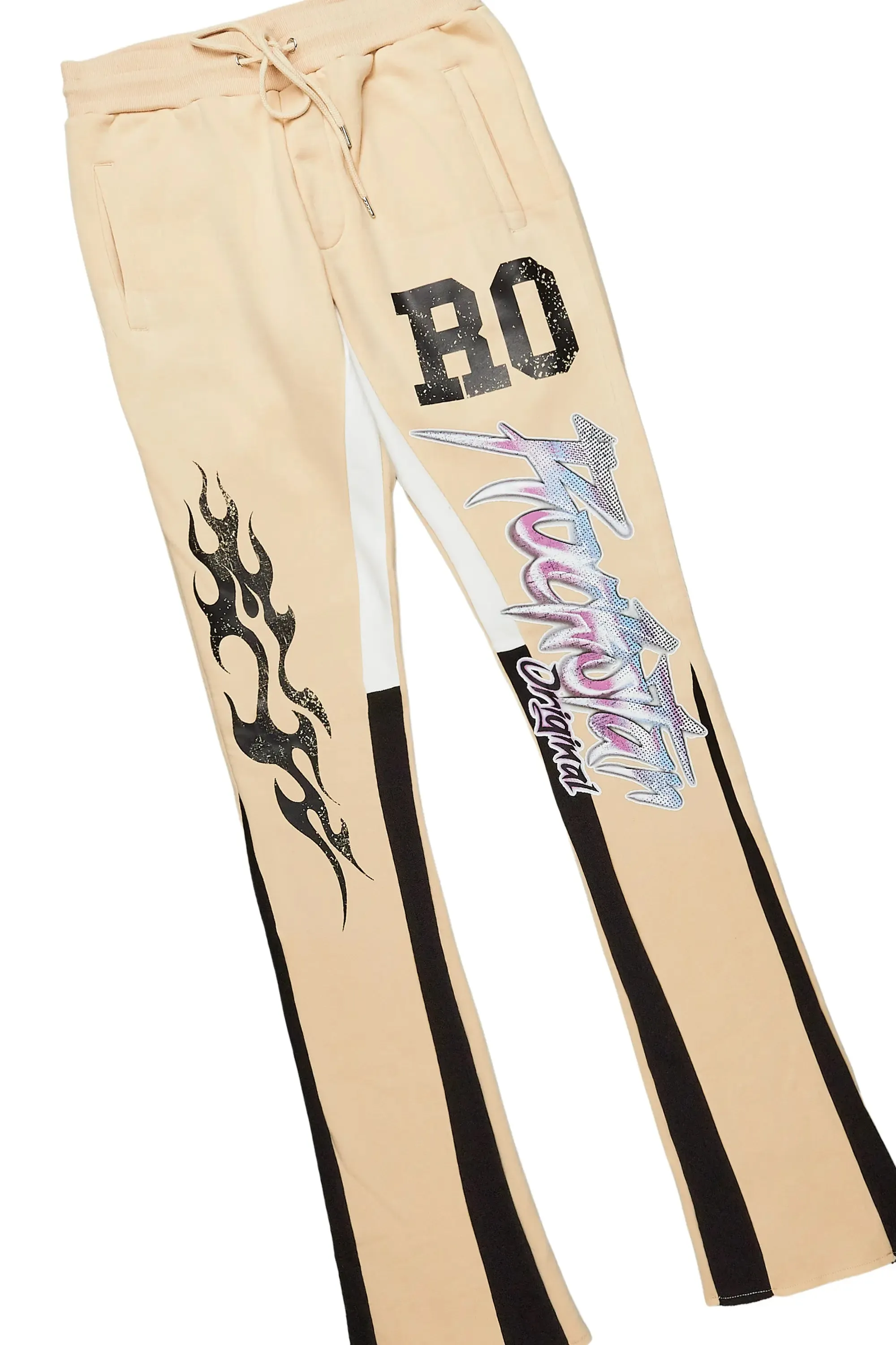 Farid White/Beige T-Shirt Stacked Flare Track Set sold by Rockstar Original product image thumbnail 4