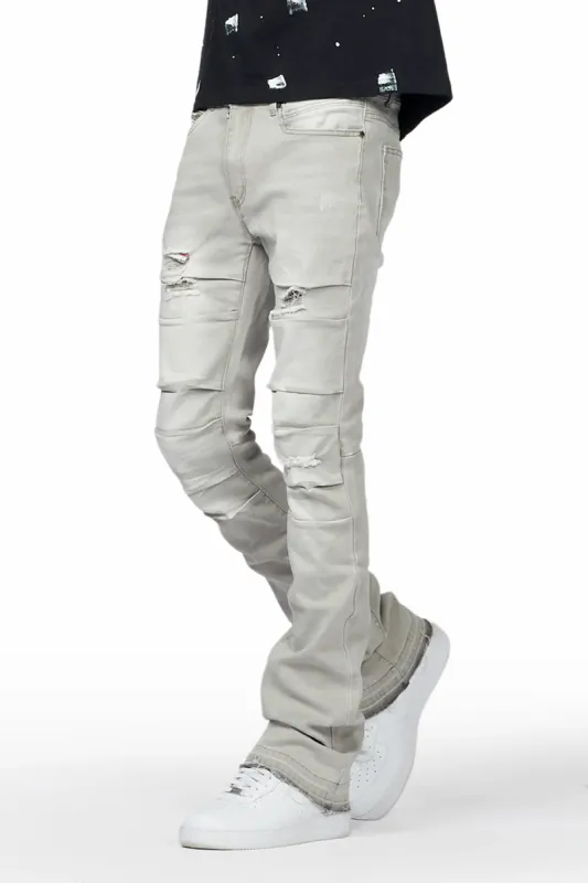 Karter Grey Stacked Flare Jean sold by Rockstar Original
