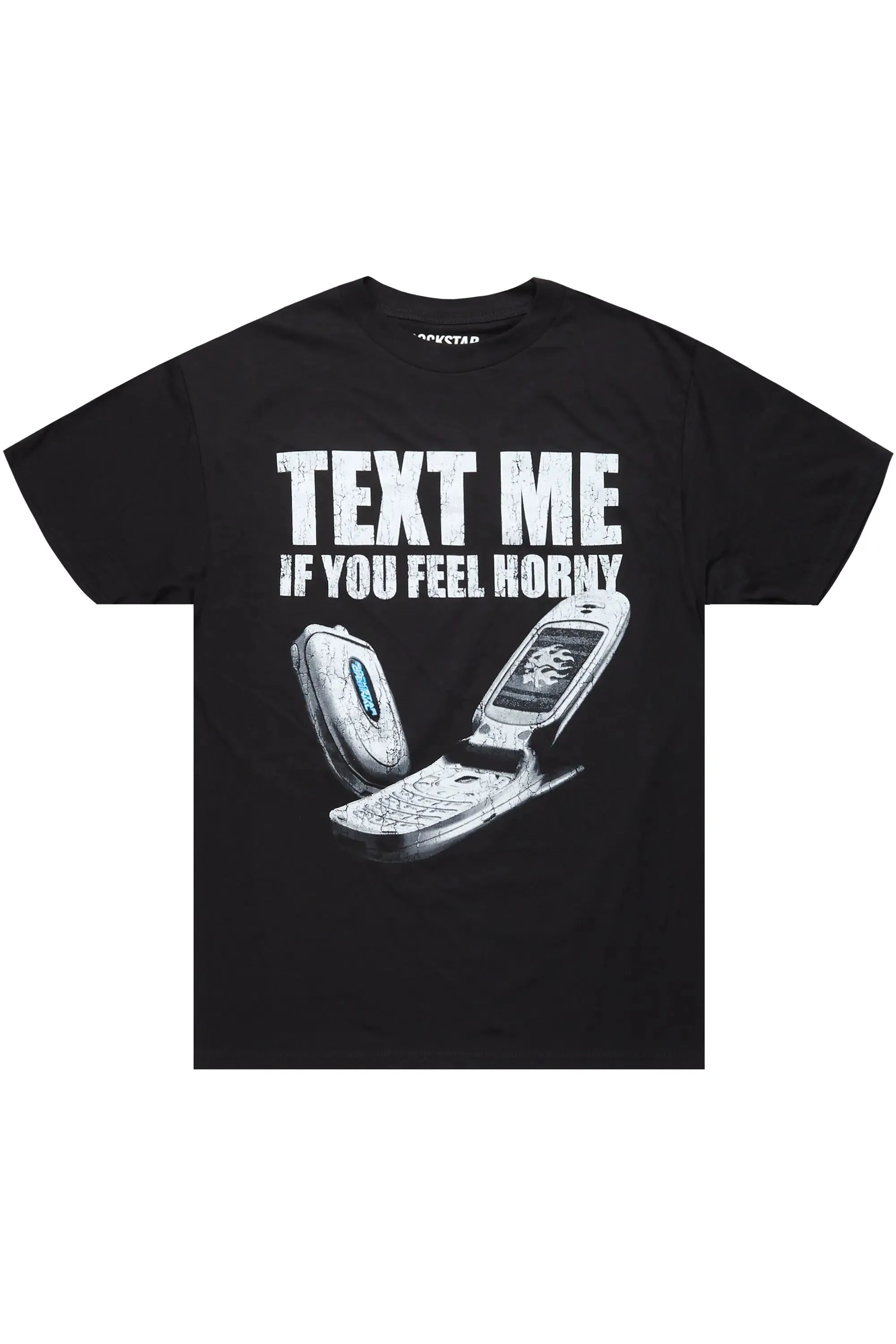 Textme Black Graphic T-Shirt sold by Rockstar Original