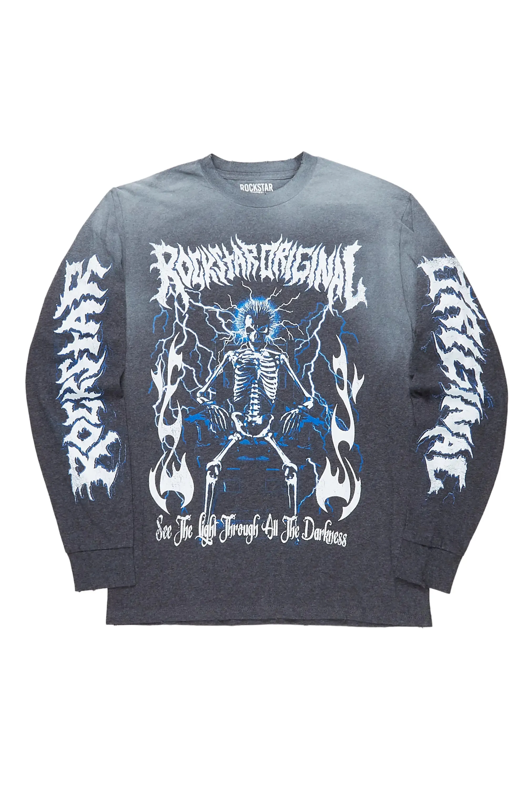 Valandria Charcoal Long Sleeve T-Shirt sold by Rockstar Original product image thumbnail 3