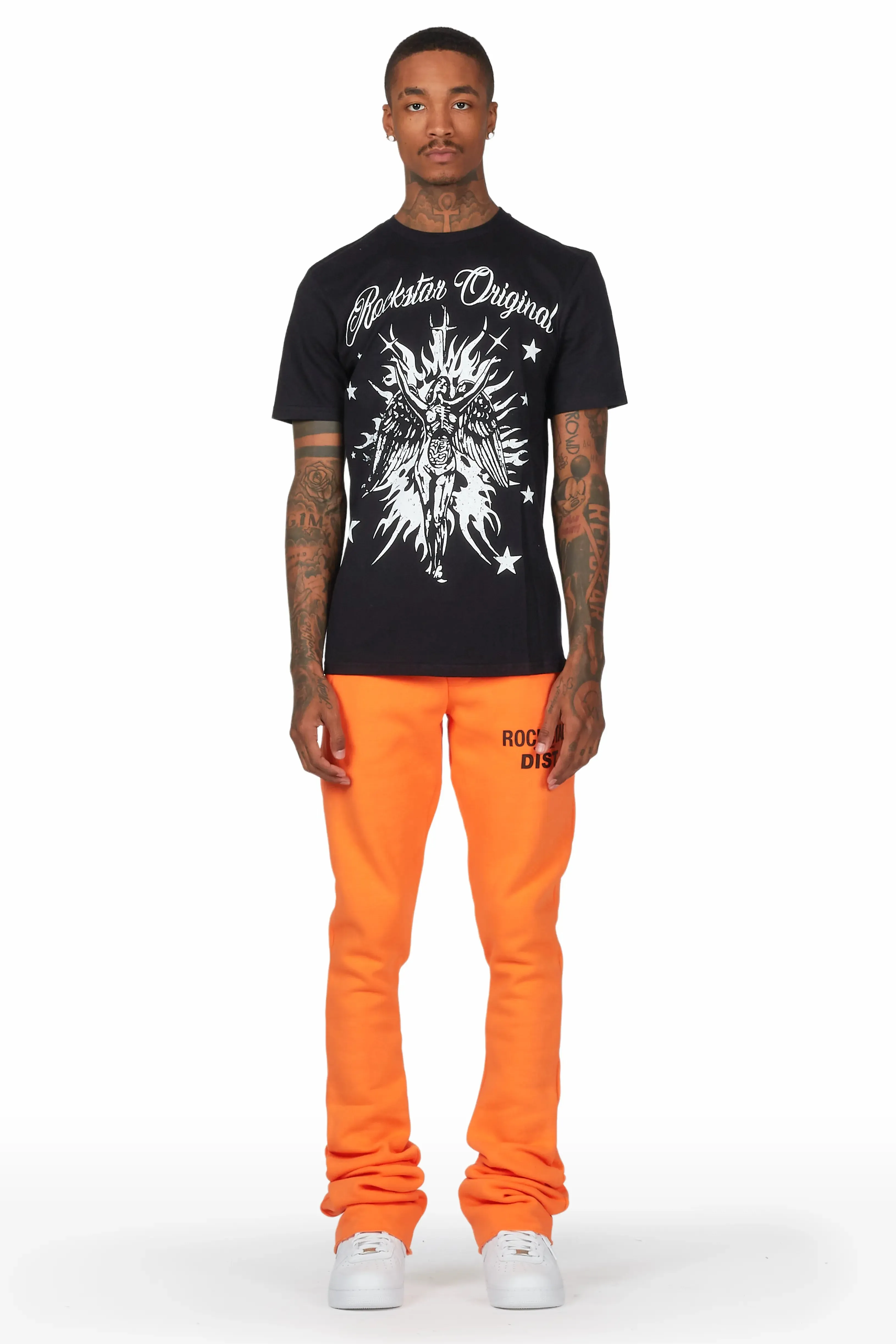 Alpine Orange Super Stacked Trackpant sold by Rockstar Original product image thumbnail 3