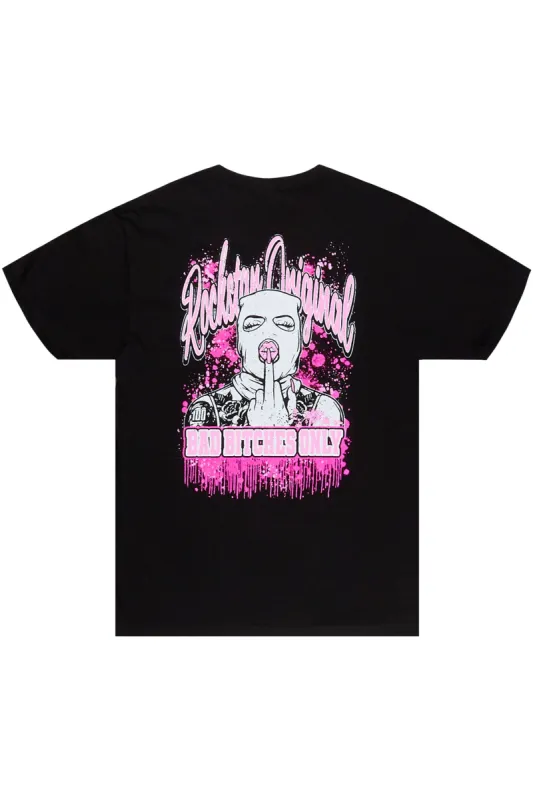 Deesepsha Black Graphic T-Shirt sold by Rockstar Original