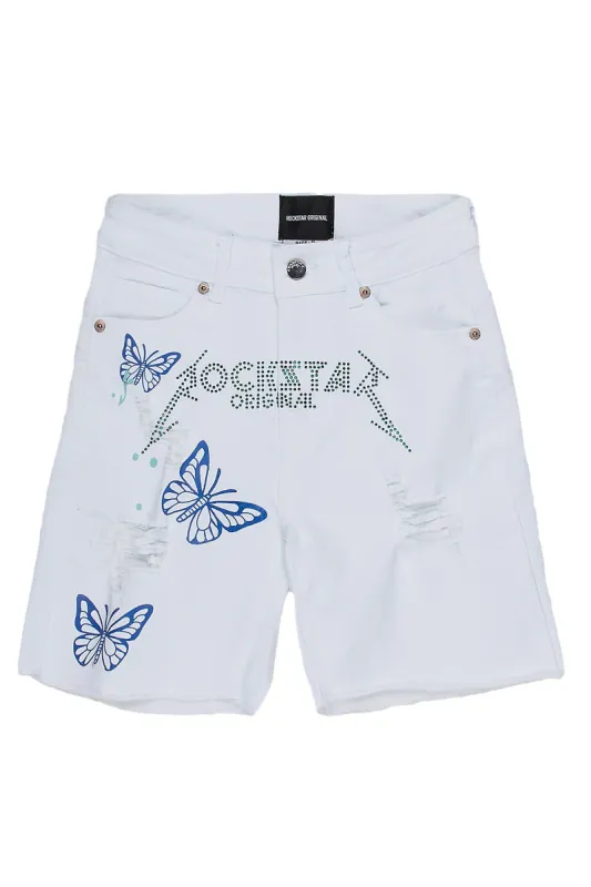 INDIE BERMUDA SHORT-WHITE made by Rockstar Original