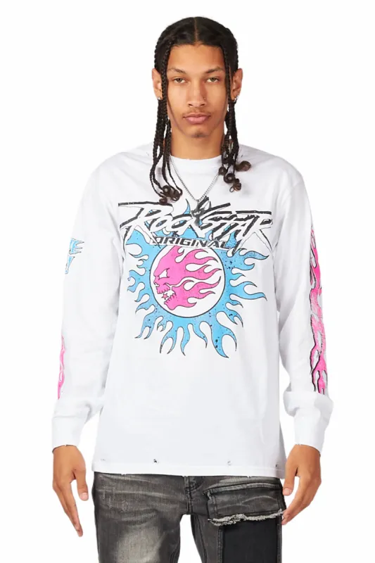 Gaston White Long Sleeve Graphic T-Shirt sold by Rockstar Original