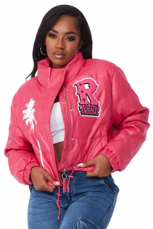 Emilie Fuchsia Puffer Jacket sold by Rockstar Original