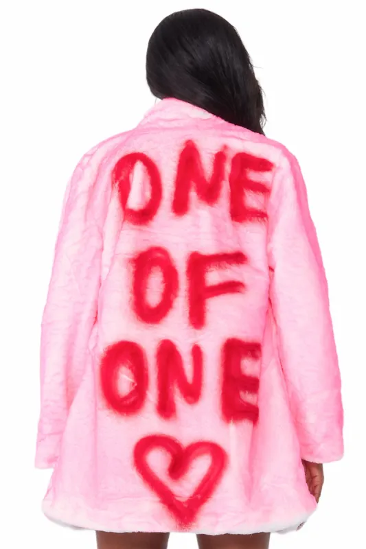 She's A Boss Pink Fur Jacket sold by Rockstar Original