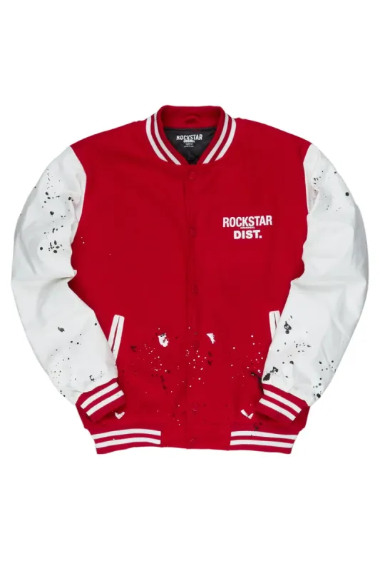 Boomer Red/White Varsity Jacket sold by Rockstar Original