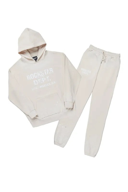 Nelly Taupe Relaxed Hoodie Relaxed Fit Track Set sold by Rockstar Original