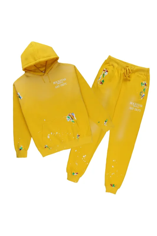 Art Dist. Yellow Hoodie Track Set sold by Rockstar Original