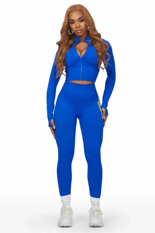 Nyala Royal Blue Textured Active Set sold by Rockstar Original
