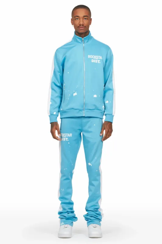 Raffer Baby Blue Super Stacked Tricot Track Set sold by Rockstar Original