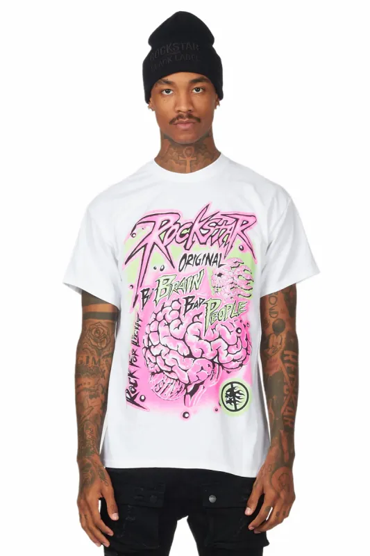 Braindead White Graphic T-Shirt sold by Rockstar Original