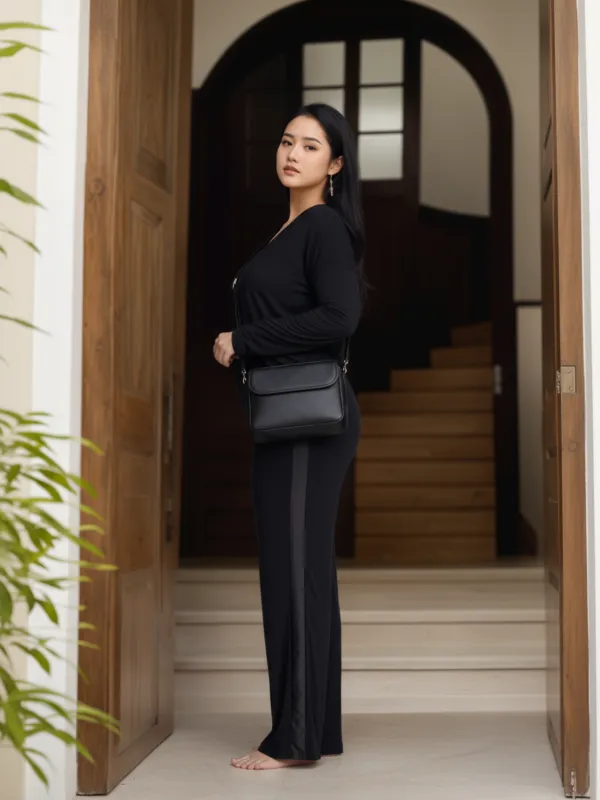 Tuxedo-striped Bamboo Pants with Muffin-Free Waistband sold by Midnighties