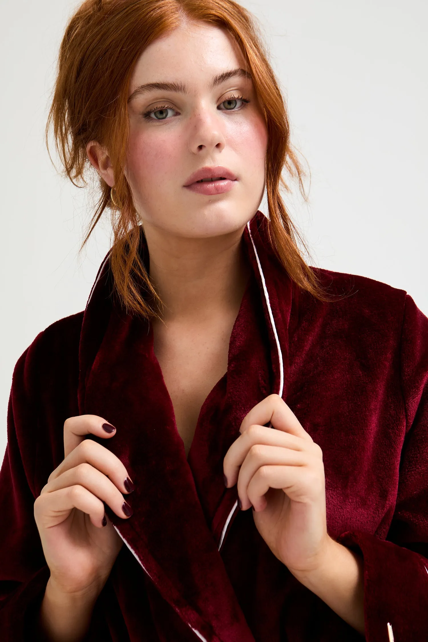 Super Plush Robe in Claret sold by Pretty You London product image thumbnail 2