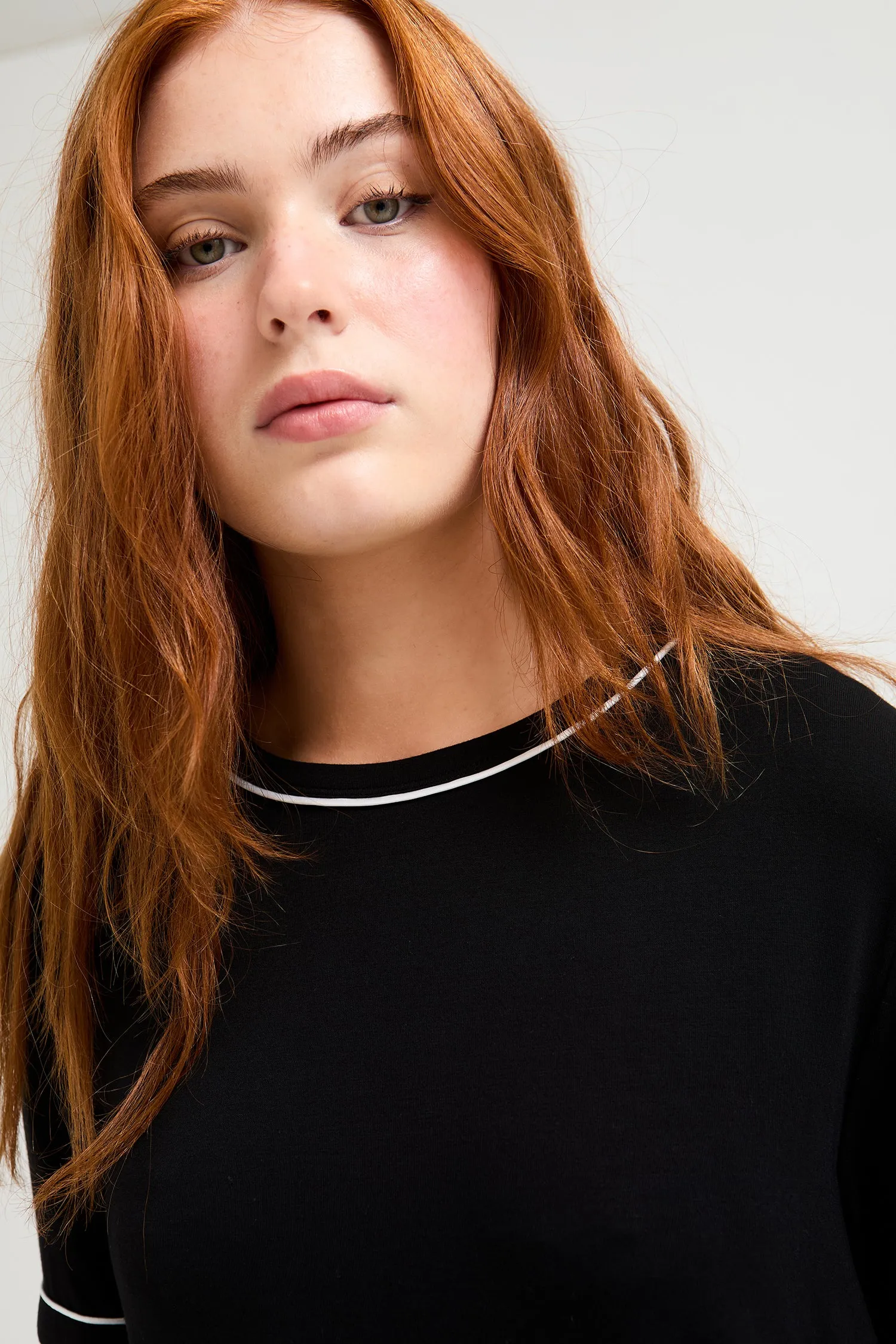 Bamboo Tee and Trouser Set in Black / Luxe Leopard sold by Pretty You London product image thumbnail 2