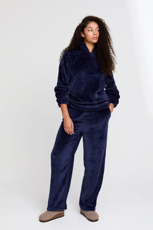 Cosy Chevron Lounge Suit in Navy sold by Pretty You London