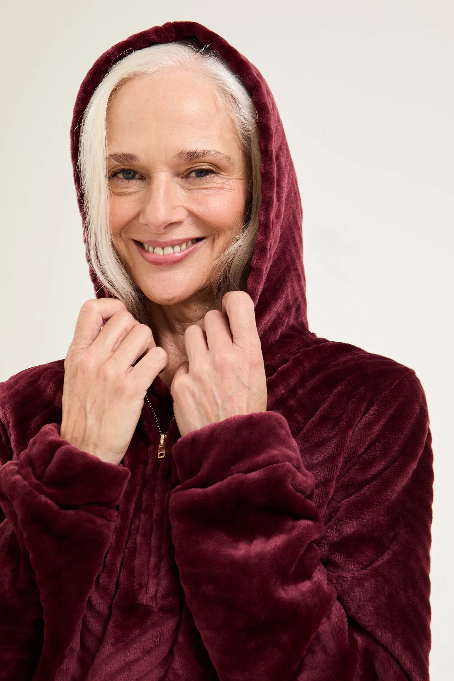 Cosy Chevron Lounge Suit in Maroon sold by Pretty You London product image thumbnail 2