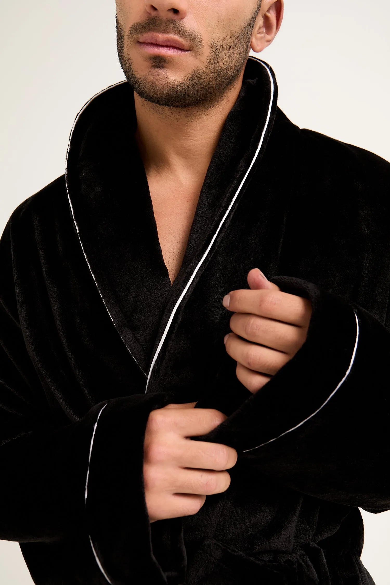Mister You Super Plush Robe in Black sold by Pretty You London product image thumbnail 2