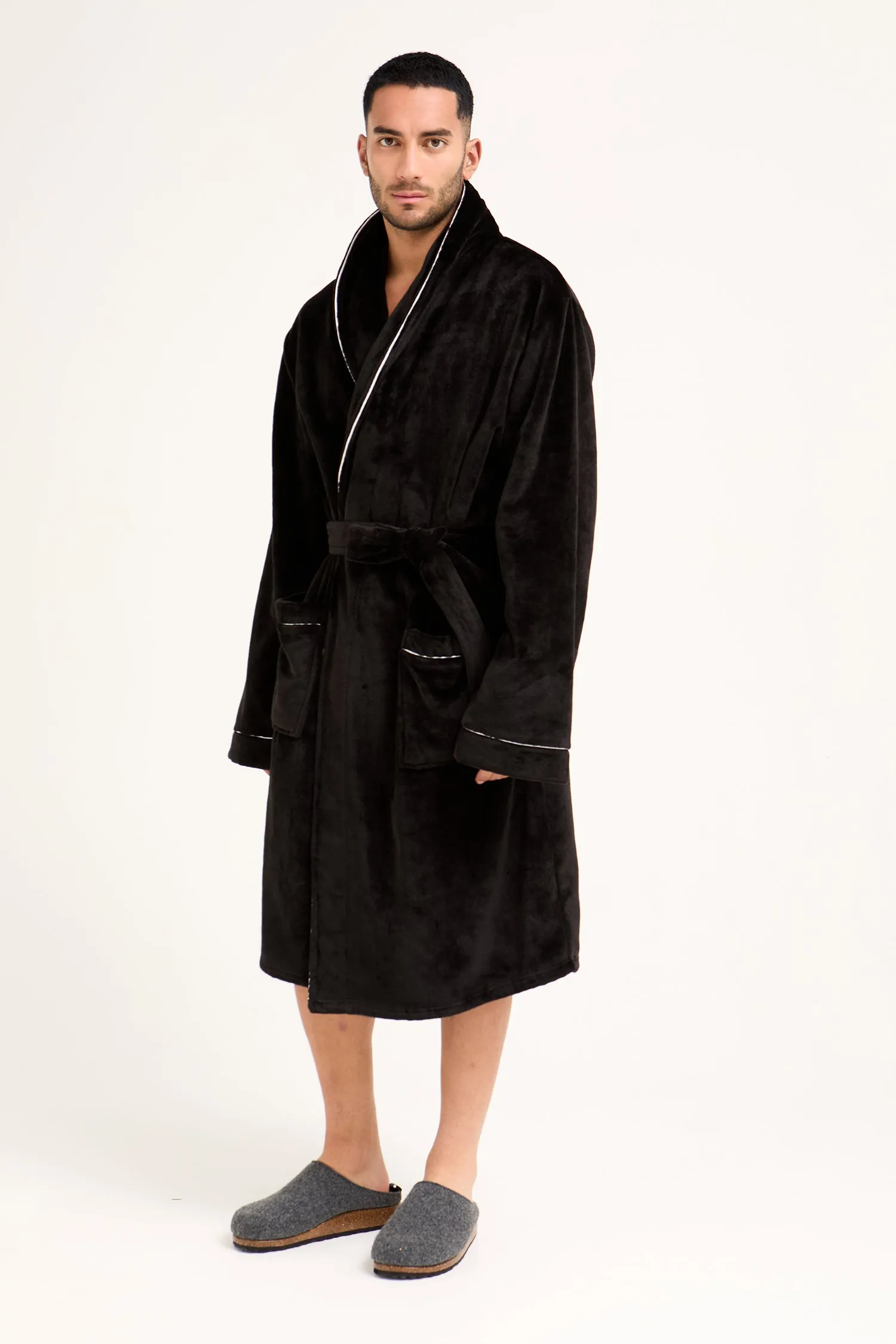 Mister You Super Plush Robe in Black sold by Pretty You London product image thumbnail 4