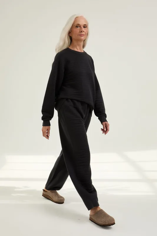 Quilted Jersey Lounge Set in Charcoal sold by Pretty You London