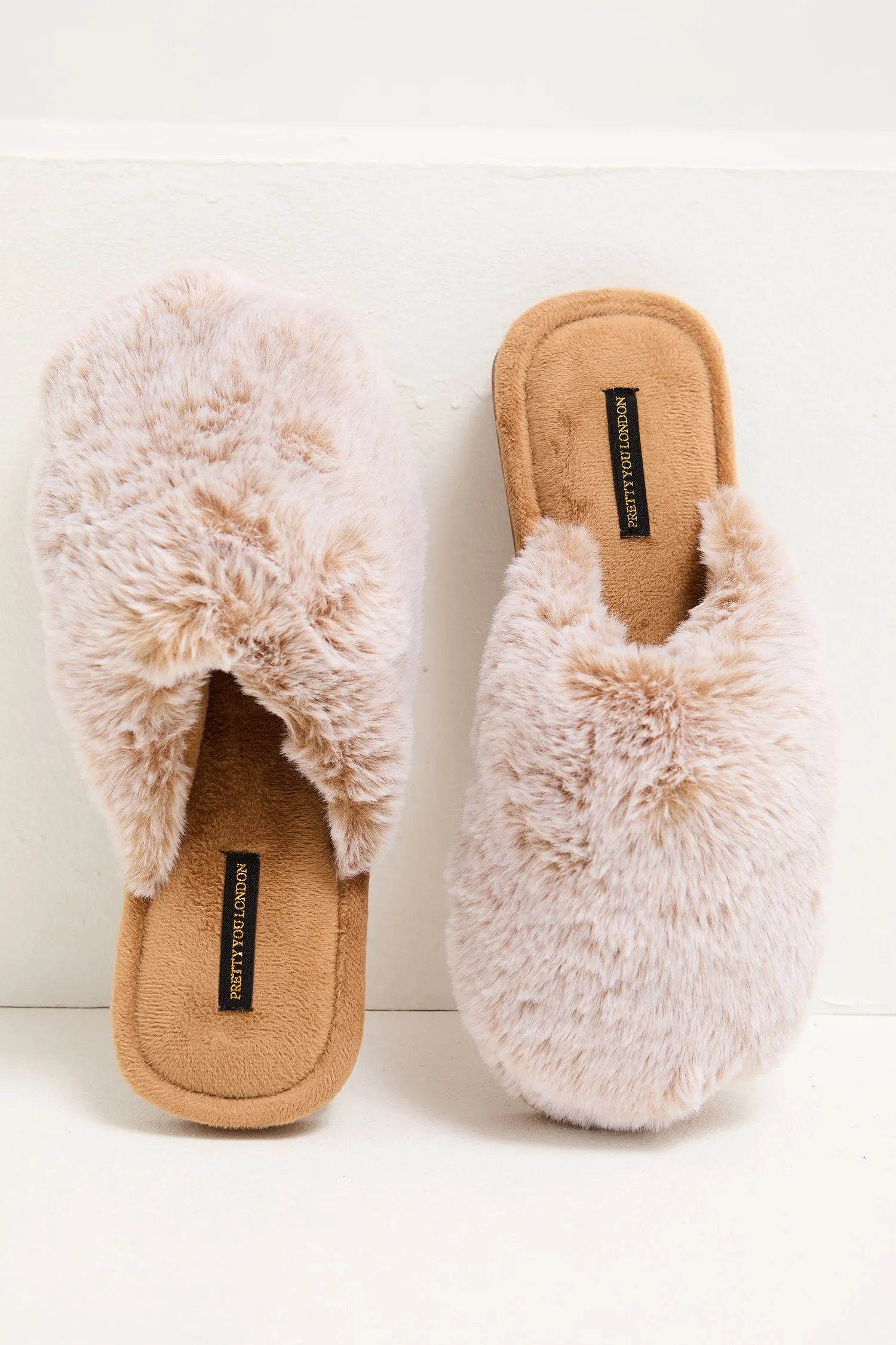 Demi Mule Slippers in Caramel sold by Pretty You London product image thumbnail 3