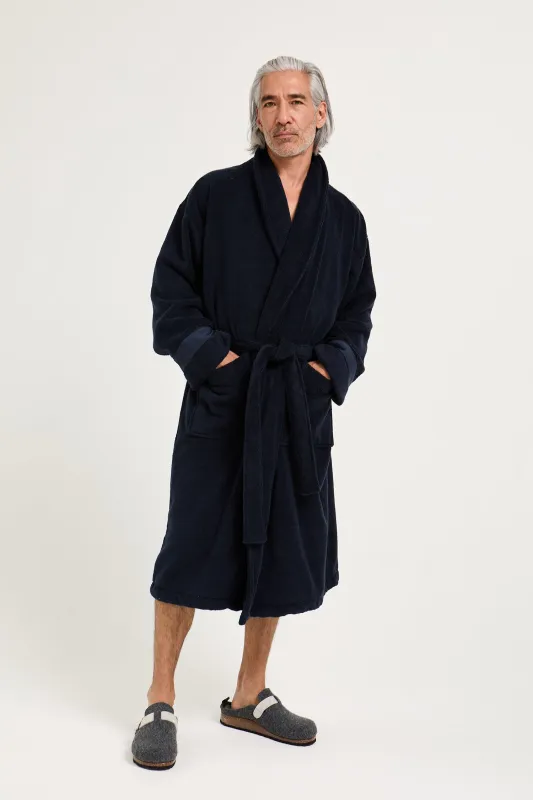 Mister You Bamboo Towelling Robe in Midnight sold by Pretty You London