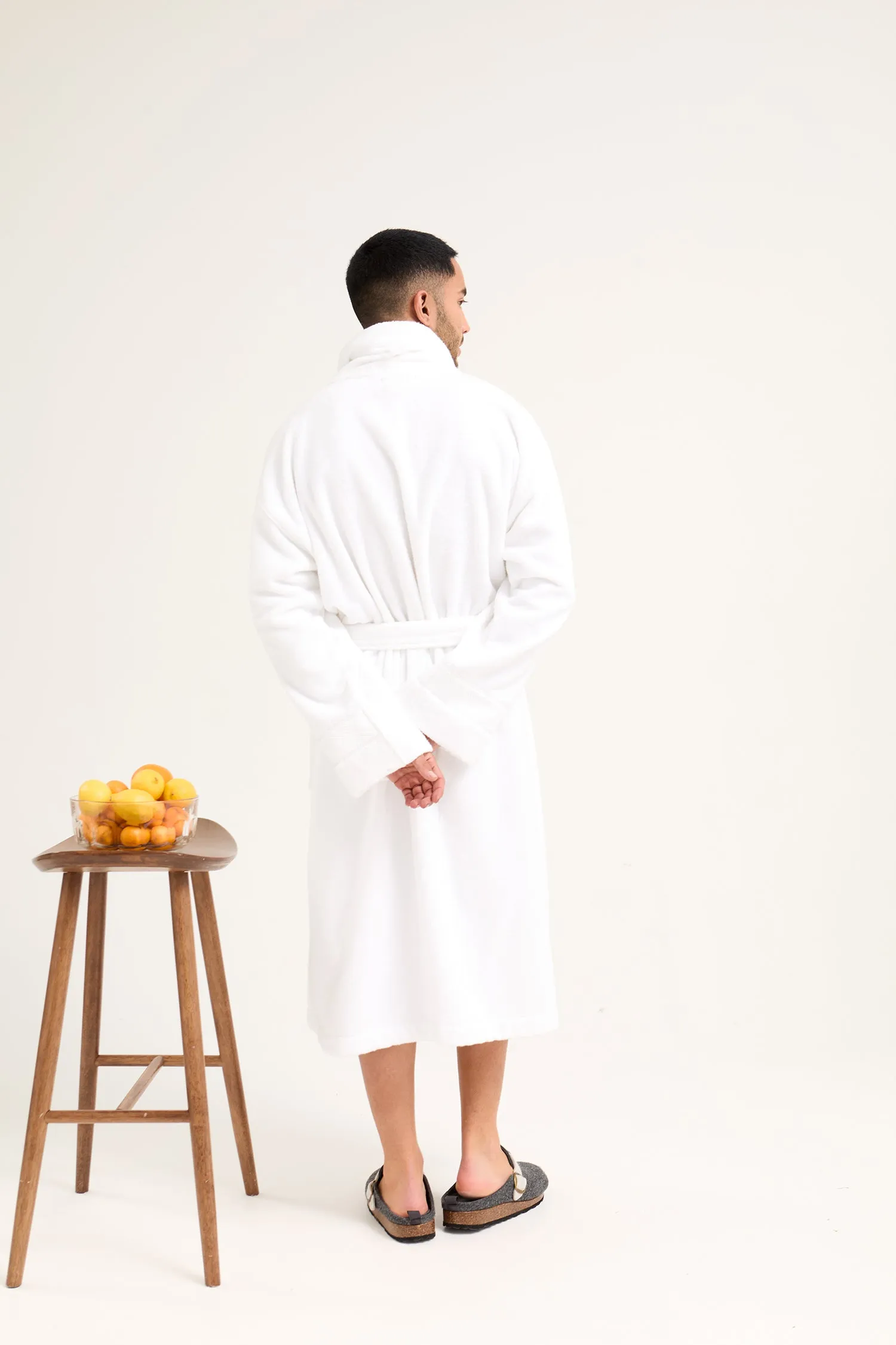 Mister You Bamboo Towelling Robe in Cloud White sold by Pretty You London product image thumbnail 3