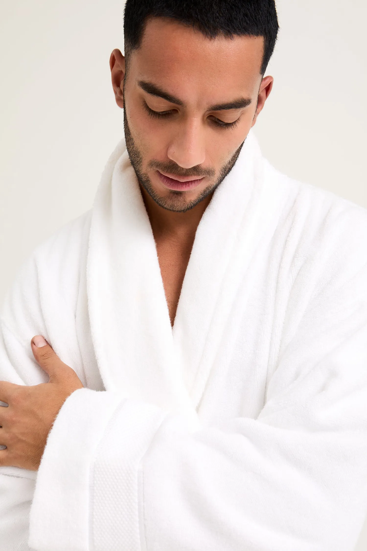 Mister You Bamboo Towelling Robe in Cloud White sold by Pretty You London product image thumbnail 2